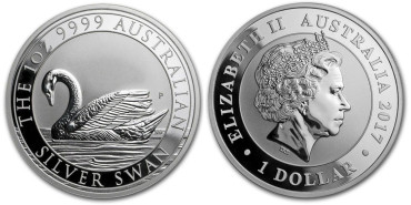 AUSTRALIA 1 Onza Plata CISNE 2017