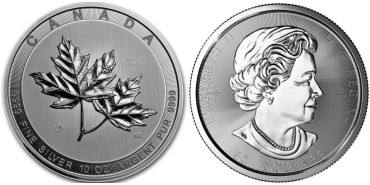 CANADA 10 Onzas Plata MAPLE LEAF 2017