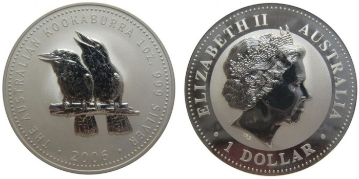 AUSTRALIA  1 ONZA PLATA KOOKABURRA 2006
