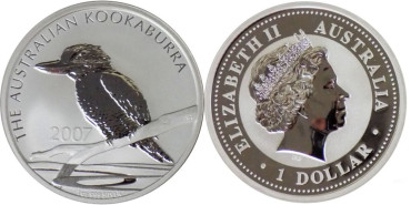 AUSTRALIA  1 ONZA PLATA KOOKABURRA 2007