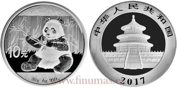 CHINA - K-2318  - 10 YUAN PANDA 2017 - PROOF