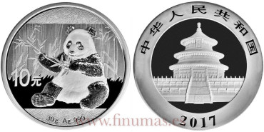 CHINA - K-2318  - 10 YUAN PANDA 2017 - PROOF