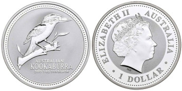 AUSTRALIA  1 ONZA PLATA KOOKABURRA 2003