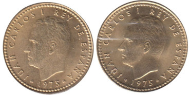 JC005V - 1 Pts 1975/78 variedad Tilde Ñ con punto y ralla SC