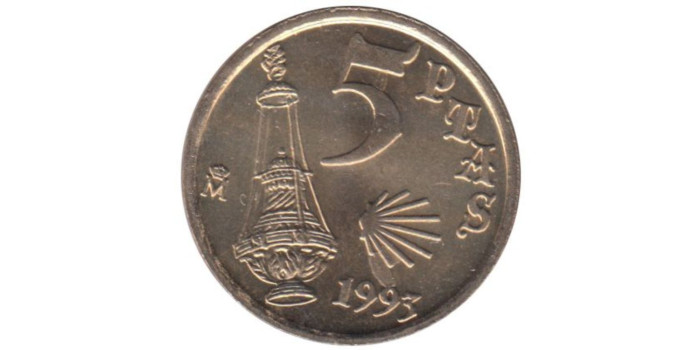 JC052V - 5 Pts 1993 Doble línea vertical en 5, SC