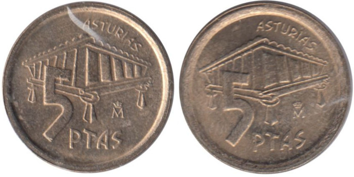 JC054V - 5 Pts 1995 Borde ancho y borde fino las dos piezas, SC