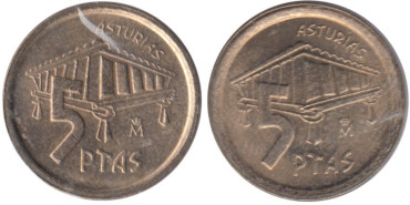 JC054V - 5 Pts 1995 Borde ancho y borde fino las dos piezas, SC