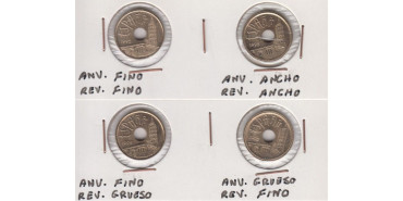 JC092V - 25 Pts 1995 Juego completo de 4 variantes de borde, SC