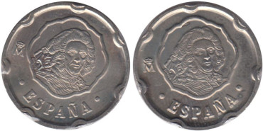 JC118V - 50 Pts 1996 Remarcada en anverso y la normal SC