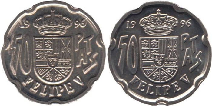 JC118V - 50 Pts 1996 Empastado el 0 de 50, y la normal,  SC