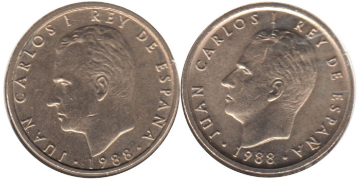 JC129V - 100 Pts 1986 Cabeza grande y pequeña  las 2 piezas, SC