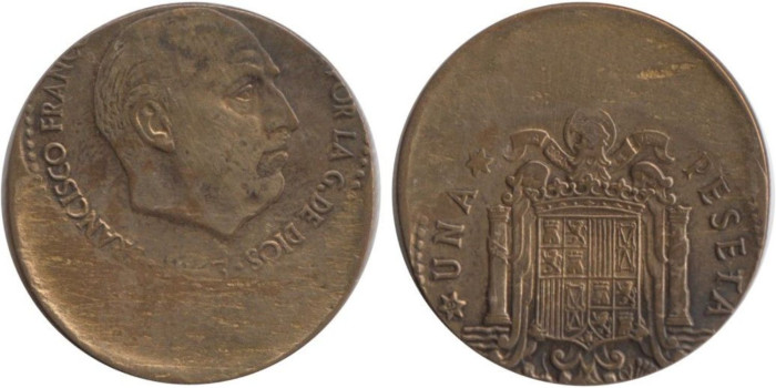 FV29 - 1 Pts 1963 Acuñación desplazada, MBC