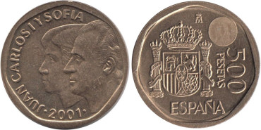 JC172V - 500 Pts 2001 Doble borde en reverso. Polígono y redondo, SC