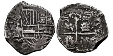 CyXXMQ5.- 8 REALES FELIPE IV SEVILLE - INVERTED CUÑOS