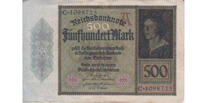 ALEMANIA B-073 - 500 MARCOS 27-3--1922 - MBC-