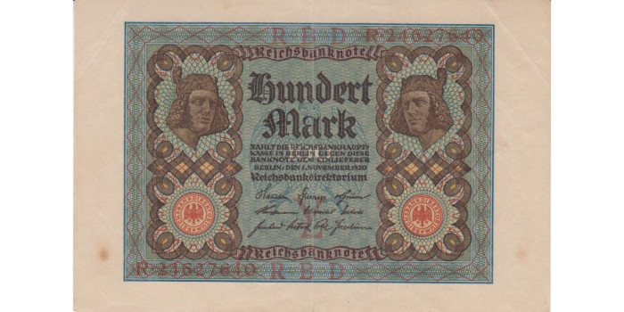 ALEMANIA B-069 - 100 Marcos 1-11-1920,  MBC+