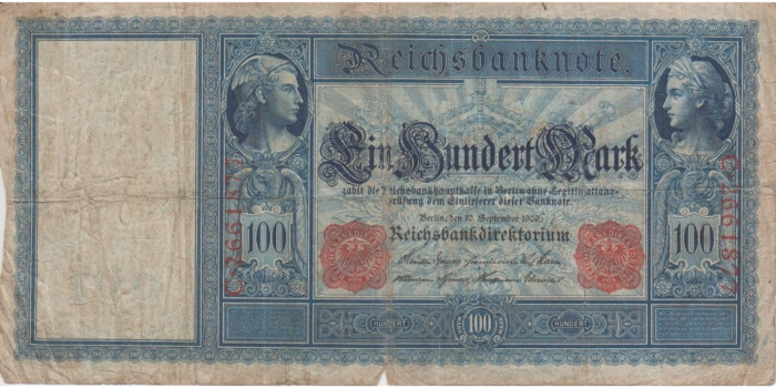 ALEMANIA B-038  100 MARCOS 10/09/1909 - RC