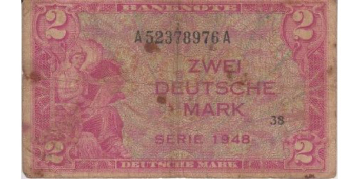 ALEMANIA FEDERAL B-3 - 2 DEUTSCHE MARK 1948 MC