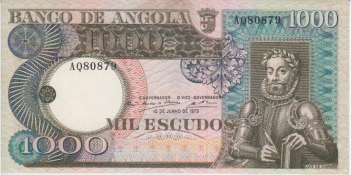 ANGOLA B-108 - 1000 ESCUDOS 1973 - SC