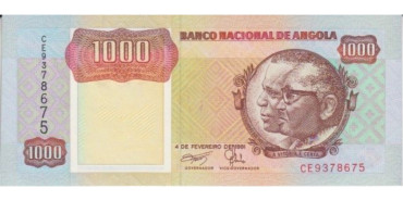 ANGOLA B-129 - 1000 KWANZAS 1991 - SC