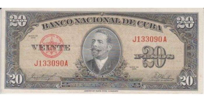 CUBA - B080, 10 PESOS 1949, MBC+