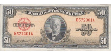 CUBA - B081, 50 PESOS 1958, SC