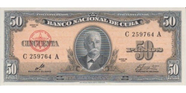 CUBA - B081, 50 PESOS 1960, SC