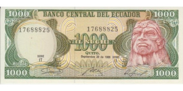 ECUADOR B-125 , 1000 Sucres 1986 , SC