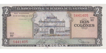 EL SALVADOR B-116 , 2 COLONES 15/10/1974 , SC