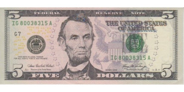 ESTADOS UNIDOS B-524 , 5 DOLAR 2006 , SC