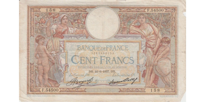 FRANCIA B-086 , 100 FRANCOS 10-6-1937 , BC
