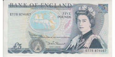 GRAN BRETAÑA-  B-378,  5 LIBRAS 1971/91 - SC