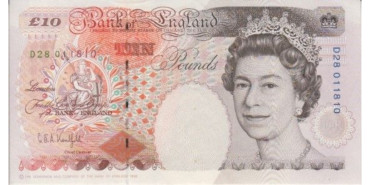 GRAN BRETAÑA-  B-386,  10 LIBRAS 1993/00 - SC