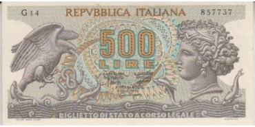 ITALIA B-093 , 500 LIRAS 20-10-1967 , EBC