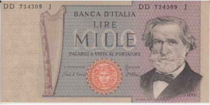 ITALIA B-101 , 1.000 LIRAS 1969/81 , SC