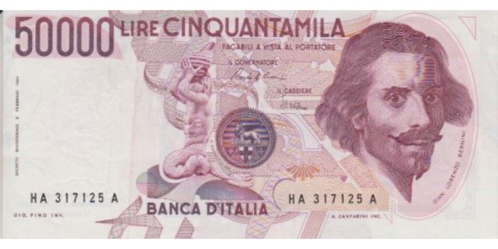 ITALIA B-113 , 50.000 LIRAS 6-2-1984 , EBC