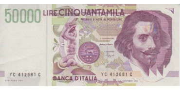 ITALIA B-116 , 50.000 LIRAS 1992 , SC