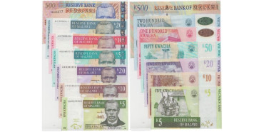 MALAWI B-043/049 , SERIE 5/500 KWACHA 2004 , SC