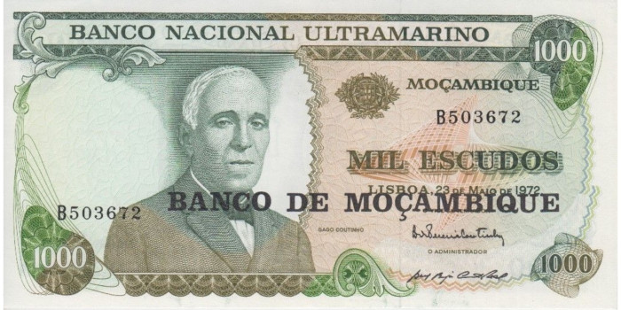 MOZAMBIQUE B-119 , 1.000 ESCUDOS 1976 , SC