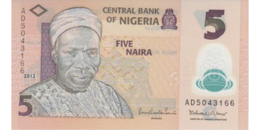 NIGERIA B-038, 5 NAIRA 2011, SC