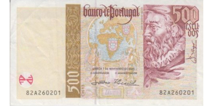 PORTUGAL B-187 , 500 ESCUDOS 1997-2000 , EBC