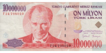 TURQUIA B-214, 10.000.000 LIRA 1970, MBC