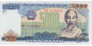 VIETNAM REP. SOCIALISTA B-104, 5.000 DONG 1987, SC