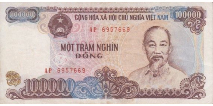 VIETNAM REP. SOCIALISTA B-117, 100.000 DONG 1994, MBC