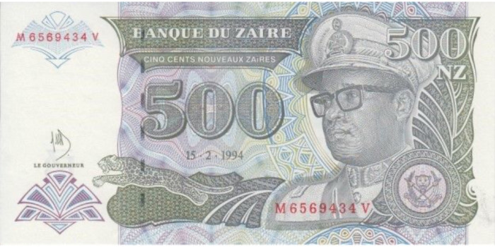 ZAIRE - B-064, 500 NUEVO ZAIRES 1994, SC