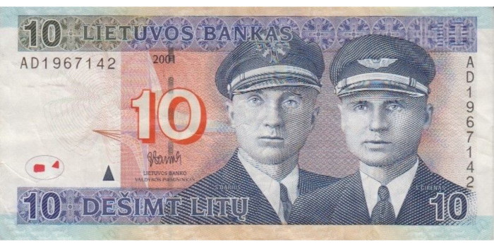 LITUANIA B-65 , 10 LITU 2001 , MBC