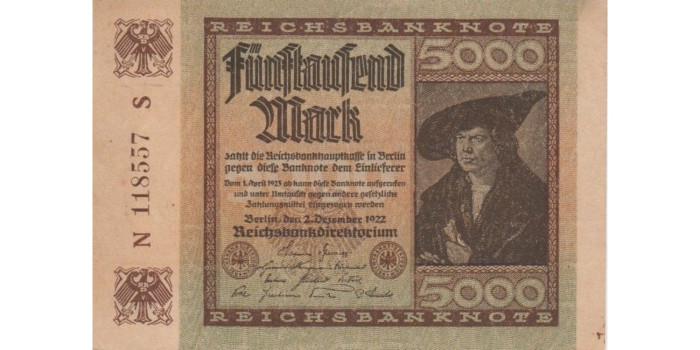 ALEMANIA B-081 - 5.000 MARCOS 2-12-1922 - EBC