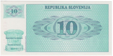 ESLOVENIA B-04a.- 10 TOLARJEV 1990.  SC