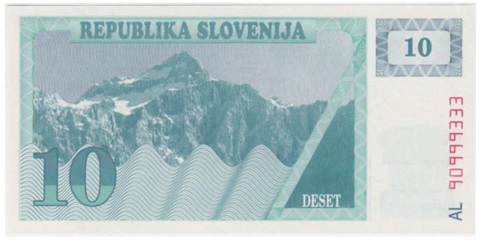 ESLOVENIA B-04a.- 10 TOLARJEV 1990.  SC