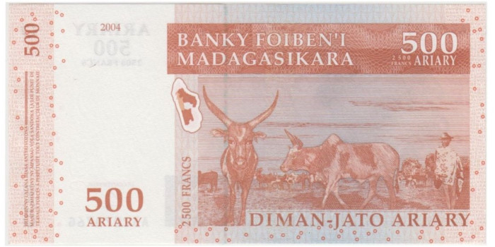 MADAGASCAR B-88.- 500 ARIARY 2004.  SC